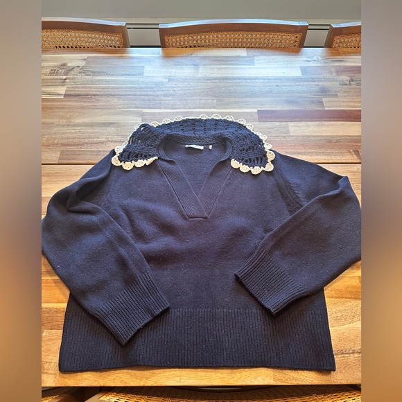 SANDRO Peter Pan Collared Sweater - Picture 3 of 5